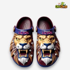 Brisbane Lions AFL Sport Classic Crocs For Men, Women, Kids - Image 2