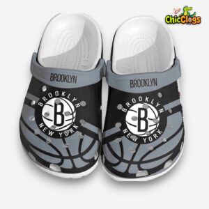 Brooklyn Basketball Team Pattern Crocs - Stylish Footwear for Fans - Image 1