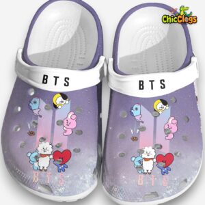 BTS Jungkook Pattern Crocband Clogs Comfortable Crocs Shoes For Men Women - Image 1