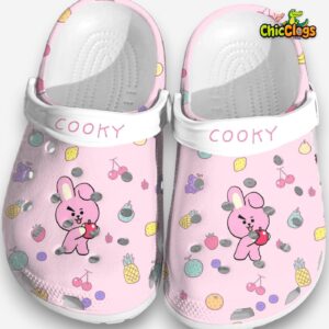BTS Jungkook Pattern Crocs Shoes Clogs Comfortable Crocband For Men Women - Image 1