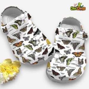 Butterflies Collection Classic Crocs For Men, Women, Kids - Image 1