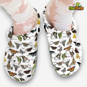 Butterflies Collection Classic Crocs For Men, Women, Kids - Image 2