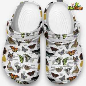 Butterflies Collection Classic Crocs For Men, Women, Kids - Image 3