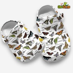Butterflies Collection Classic Crocs For Men, Women, Kids - Image 5