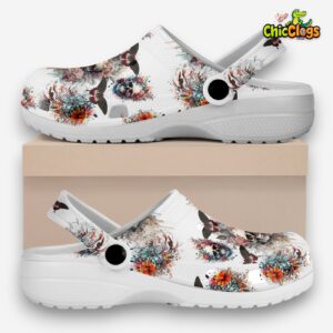 Butterfly And Skull Halloween Classic Crocs For Men, Women, Kids - Image 1