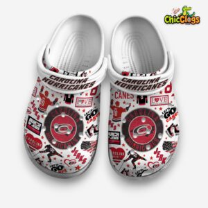 Carolina Hurricanes Printed Design Crocs Clogs - NHL Team Style Footwear - Image 3