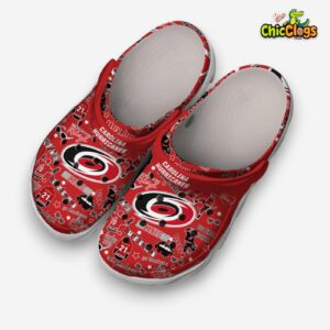 Carolina Hurricanes Printed Design Crocs Clogs - NHL Team Style Footwear - Image 4