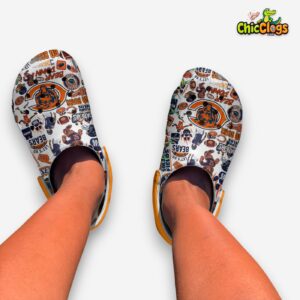 Chicago Bears Printed Pattern Crocs Clogs - NFL Exclusive Design - Image 3
