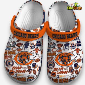 Chicago Bears Printed Pattern Crocs Clogs - NFL Exclusive Design - Image 5