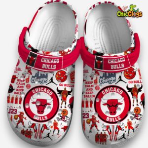 Chicago Bulls Classic Crocs - NBA Team Printed Design Footwear - Image 1