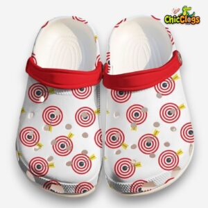 Classic Crocs Shoes with Archery Bow and Arrow Printed Design - Image 1