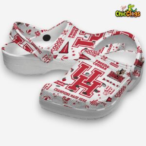 Classic Crocs with Houston Cougars Basketball Design - NCAA Team Footwear - Image 2