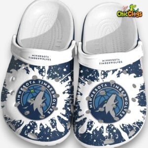 Classic Crocs with Minnesota Timberwolves Printed Design - Basketball Team Style - Image 1