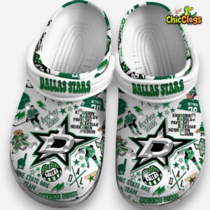 Classic Dallas Stars NHL Crocs - Ice Hockey Team Printed Design - Image 3
