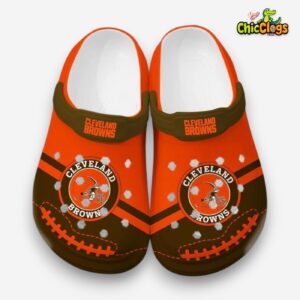 Cleveland Browns NFL Crocband Clogs - Comfortable Unisex Football Shoes - Image 1