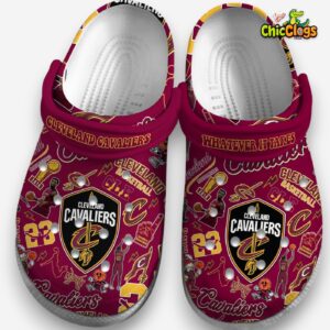 Cleveland Cavaliers Classic Crocs with Unique Printed Design - Comfortable Fan Footwear - Image 1