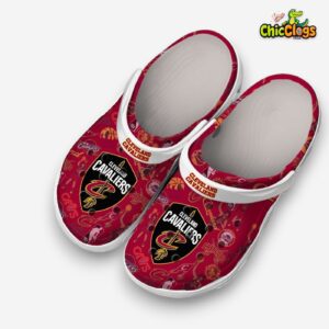Cleveland Cavaliers Patterned Clogs - NBA Printed Design Crocs - Image 1
