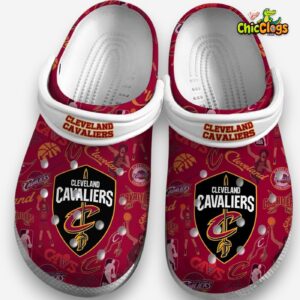 Cleveland Cavaliers Patterned Clogs - NBA Printed Design Crocs - Image 3