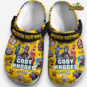 “Cody Rhodes WWE Printed Design Crocs - Unique Clogs for Fans” - Image 3