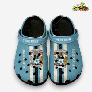 Coventry City FC Printed Pattern Crocs Clogs - Championship Style Footwear - Image 1