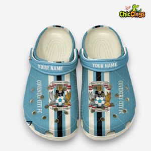Coventry City FC Printed Pattern Crocs Clogs - Championship Style Footwear - Image 2