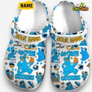 Cookie Monster TV Series Classic Crocs For Men, Women, Kids - Image 1
