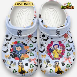 Coraline Cartoon Classic Crocs For Men, Women, Kids - Image 2