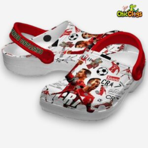 CR7 Printed Pattern Crocs Clogs - Stylish Cristiano Ronaldo Design Footwear - Image 2