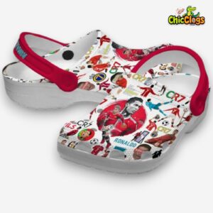 CR7 Printed Pattern Crocs Clogs - Stylish Cristiano Ronaldo Design Footwear - Image 3