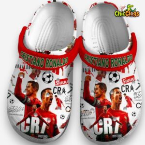 CR7 Printed Pattern Crocs Clogs - Stylish Cristiano Ronaldo Design Footwear - Image 4