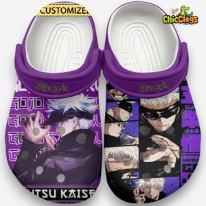 Custom Gojo Satoru Anime Jujutsu Kaisen Crocs For Kids And Adults - Image 2