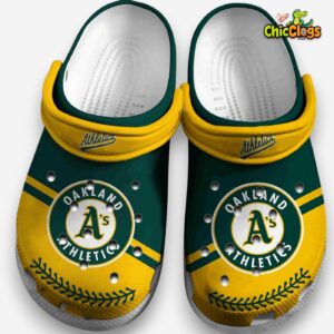 Custom Oakland Athletics Printed Crocs Clogs - Stylish and Comfortable Footwear - Image 1