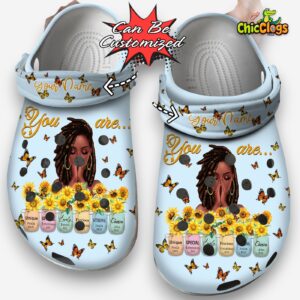Custom Personalized Black Girl God Says You Are Clog Shoes - Image 1