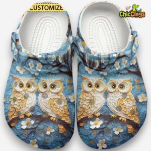 Cute Owls Animal Classic Crocs For Men, Women, Kids - Image 1