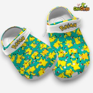 Cute Pikachu Green Crocs - Image 3