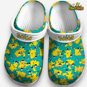 Cute Pikachu Green Crocs - Image 4