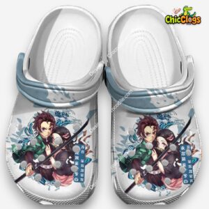 Demon Slayer Tanjiro and Nezuko Anime Crocs - Image 1