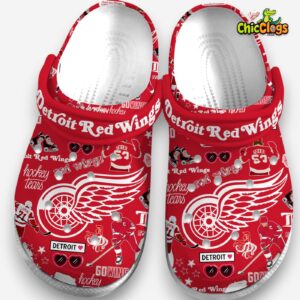 Detroit Red Wings Printed Pattern Clogs - NHL Crocs for Fans - Image 3