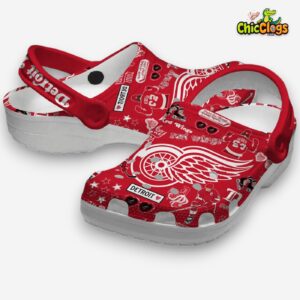 Detroit Red Wings Printed Pattern Clogs - NHL Crocs for Fans - Image 4