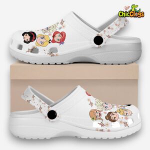 Disney Princess Emoticon Disney Cartoon Classic Crocs For Men, Women, Kids - Image 2
