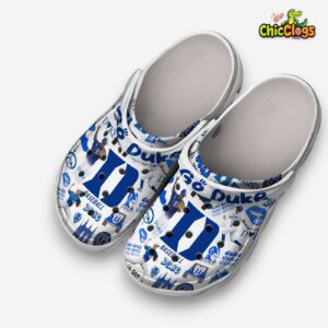 Duke Blue Devils Printed Pattern Crocs Clogs - Stylish NCAA Footwear - Image 1