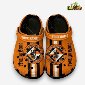 Dundee United FC Printed Pattern Crocs Clogs - SPFL Design Footwear - Image 1