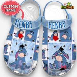 Eeyore Winnie The Pooh Cartoon Classic Crocs For Men, Women, Kids - Image 1