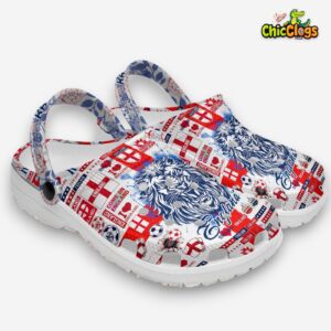 England National Football Team Printed Classic Crocs Shoes for Fans - Image 1
