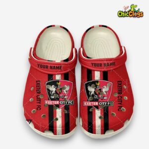 Exeter City League One Printed Pattern Crocs Clogs - Stylish Footwear for Fans - Image 2