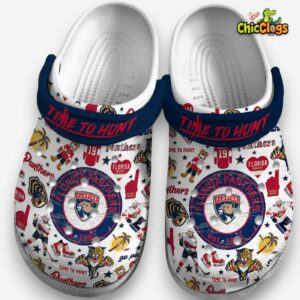Florida Panthers Printed Pattern Crocs - Stylish NHL Clogs for Fans - Image 3