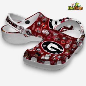 Georgia Bulldogs Printed Pattern Crocs Clogs - NCAA Team Design Footwear - Image 1