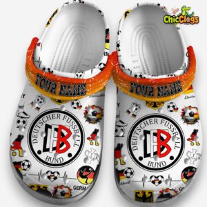 German Football Association Classic Crocs - Stylish Printed Design Shoes - Image 3