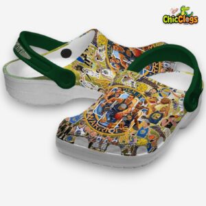 Golden State Warriors Printed Pattern Crocs Clogs - Stylish Comfort for Fans - Image 2