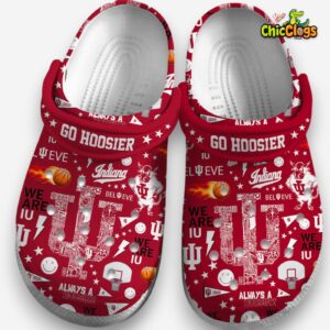 Indiana Hoosiers Classic Crocs - NCAA Spirit Shoes with Stylish Printed Design - Image 1